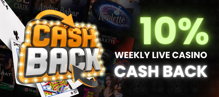 92.Weekly Live Casino Cashback